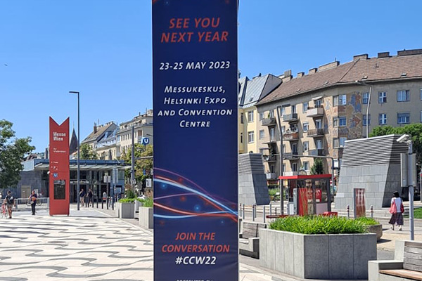 Critical Communications World -tapahtuma järjestetään taustalla olevassa Wienin messukeskuksessa.